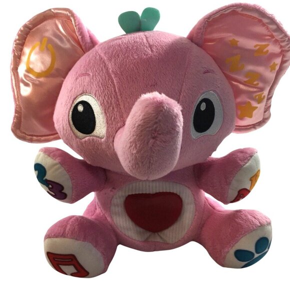 Little Tikes Interactive Plush Pink Elephant Talking Seven Different Talk Button - Picture 10 of 10